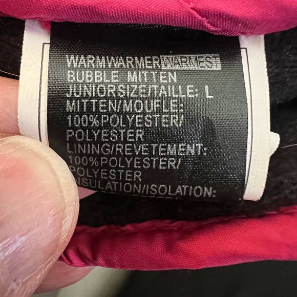 Manzella pink Snow mittens junior size large - Picture 3 of 3